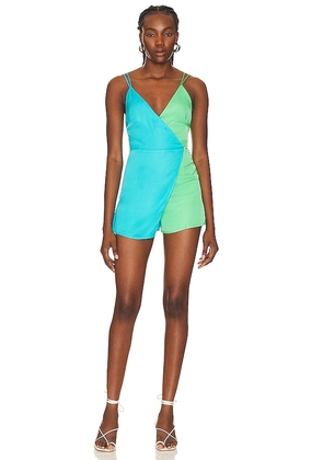 Lovers and Friends Sunny Romper in Blue. Size M, S, XL, XS, XXS.