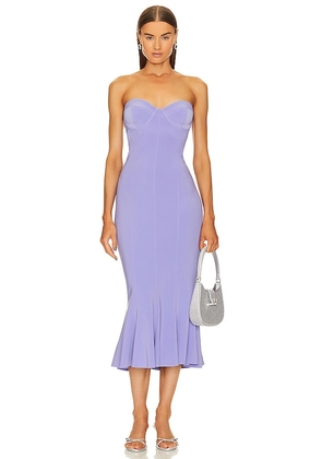Norma Kamali Corset Dress To Midcalf in Lavender. Size M.