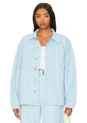 MOTHER SNACKS! The Big Bite Jacket in Baby Blue. Size M, S, XL, XS.