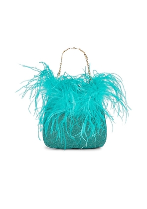 Oseree Lumiere Plumage Mini Bag in Teal.