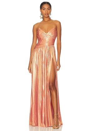retrofete Waldorf Dress in Peach. Size L, M, XS.