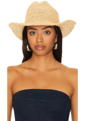 Lack of Color Raffia Cowboy Hat in Neutral. Size M, S.