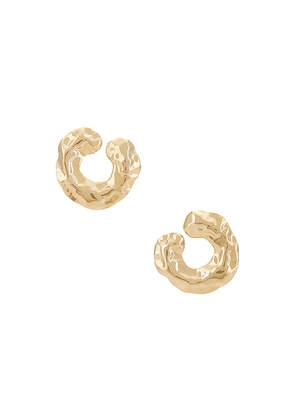 Natalie B Jewelry Helena Earrings in Metallic Gold.