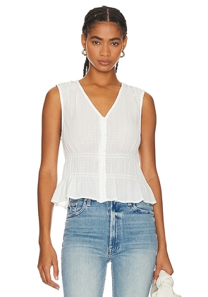 Sanctuary Featherweight Button Front Top in White. Size XS.