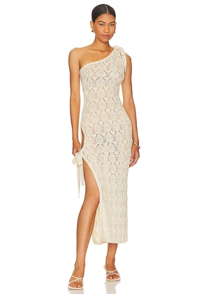 Tularosa Tilda Knit Dress in Ivory. Size M, S, XL, XS.