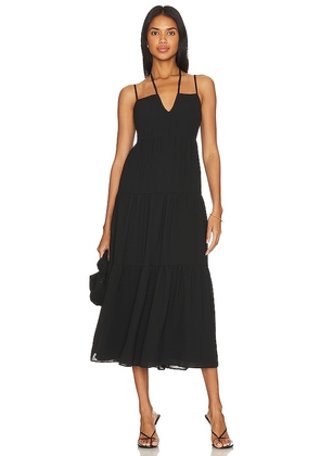 1. STATE Strappy V Neck Midi Dress in Black. Size XS.