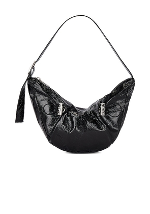 8 Other Reasons Faux Leather Crescent Bag in Black.
