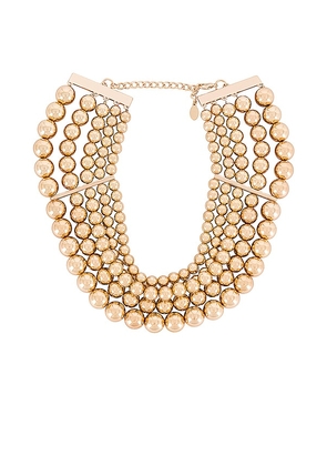 8 Other Reasons Amber Necklace in Metallic Gold.