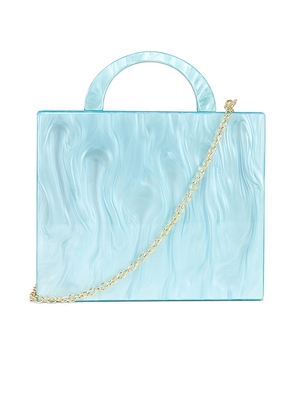 8 Other Reasons Cube Tote Bag in Baby Blue.