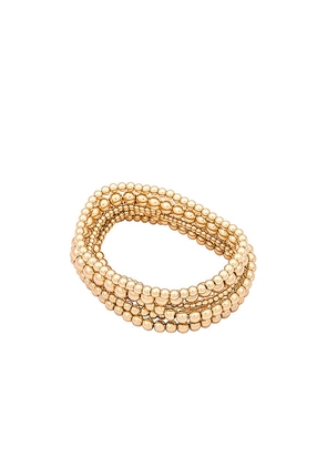 8 Other Reasons Bubble Bangle Set in Metallic Gold.