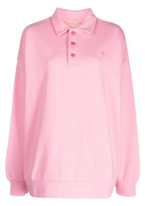 BAPY BY *A BATHING APE® logo-plaque cotton polo top - Pink