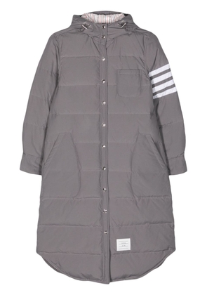 Thom Browne side-stripe-detail padded coat - Grey