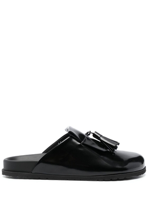 MSGM tassel-detail leather slippers - Black