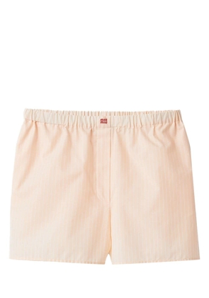 Miu Miu striped cotton pyjama boxers - Pink
