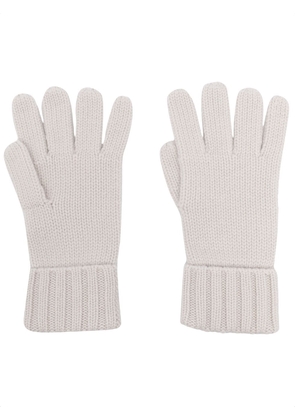 N.Peal chunky-knit organic-cashmere gloves - Grey