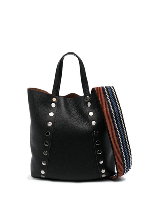 Zanellato faux-leather studded crossbody bag - Black