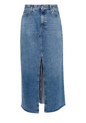 Gucci Horsebit-detail denim maxi skirt - Blue