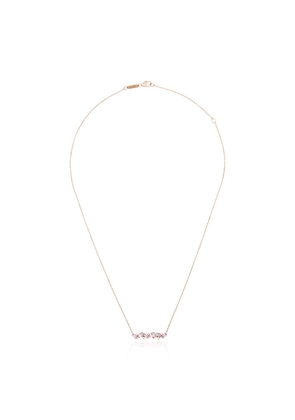 Suzanne Kalan 18kt rose gold sapphire bar necklace - Pink
