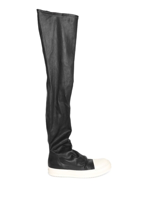 Rick Owens thigh-high leather boots - Black