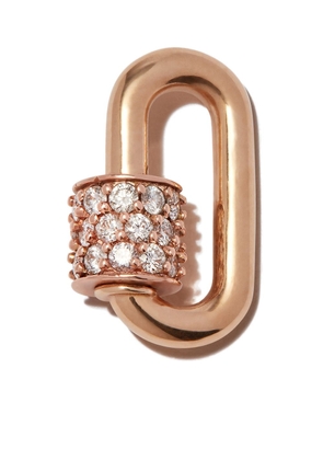 Marla Aaron gold Chuby Baby diamond lock charm - Pink