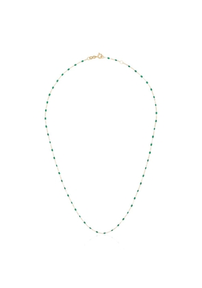 Gigi Clozeau 18kt yellow gold and green beaded necklace