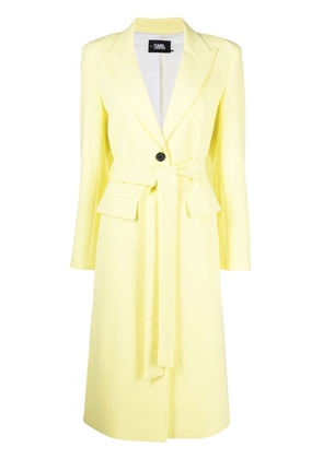 Karl Lagerfeld tailored belted coat - Yellow
