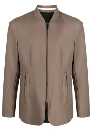Emporio Armani reversible wool-blend jacket - Neutrals