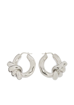 Jil Sander knot hoop earrings - Silver