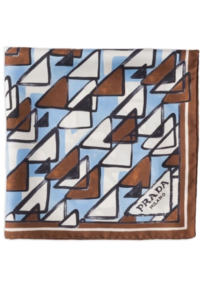Prada geometric-print scarf - Brown