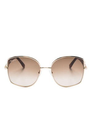 Ferragamo butterfly-frame sunglasses - Gold