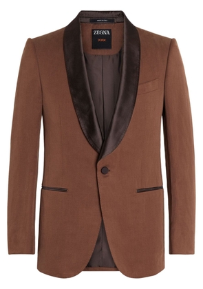 Zegna silk-blend blazer - Brown