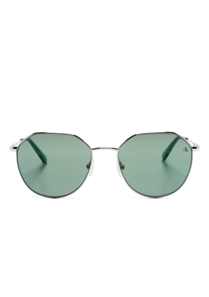 Calvin Klein Jeans geometric-frame tinted sunglasses - Silver