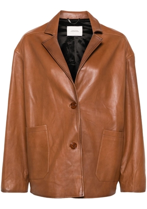 Dorothee Schumacher oversized leather jacket - Brown