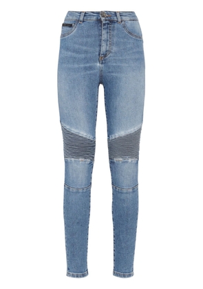 Philipp Plein panelled skinny jeans - Blue