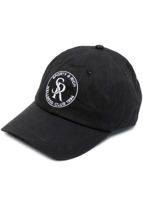 Sporty & Rich logo-embroidery baseball cap - Black