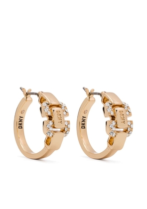 DKNY crystal-embellished hoop earrings - Gold