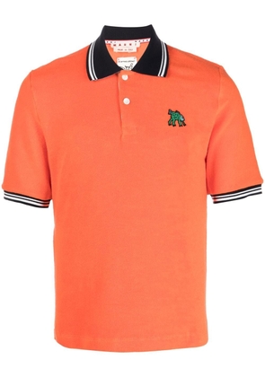 Marni patch-detail jersey polo shirt - Orange