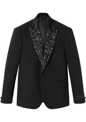 Versace crystal-embellished wool blazer - Black