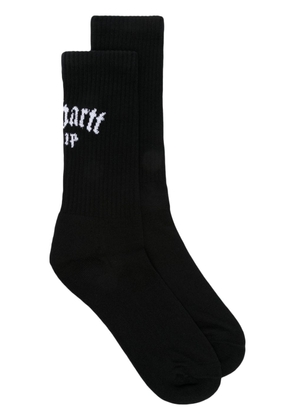 Carhartt WIP logo intarsia-knit cotton-blend socks - Black