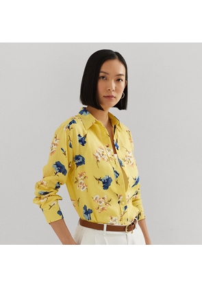 Relaxed Fit Floral Linen Shirt