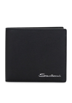 Santoni Textured Leather Wallet