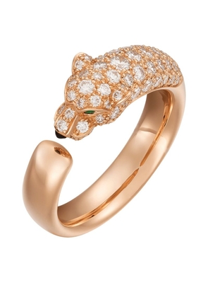 Cartier Rose Gold And Diamond Panthère De Cartier Ring