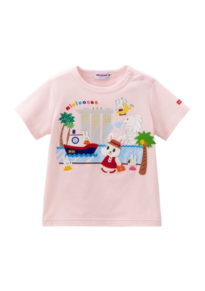 Miki House Cotton Appliqué T-Shirt (2-7 Years)