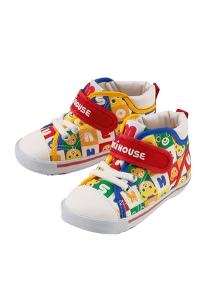 Miki House Logo-Embroidered Sneakers