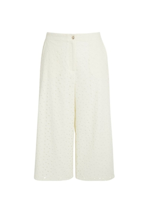 Marina Rinaldi Cotton Broderie Anglaise Trousers