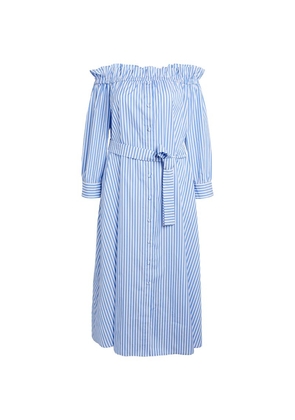 Marina Rinaldi Cotton Striped Maxi Dress