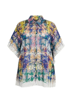 Marina Rinaldi Cotton Patterned Tunic Shirt