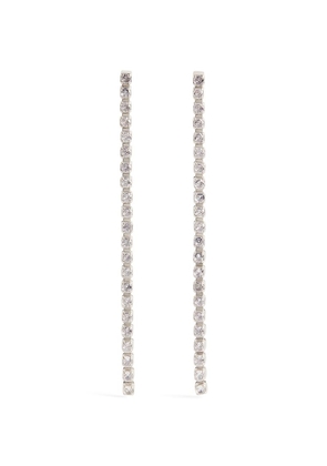 Jil Sander Crystal-Embellished Drop Earrings