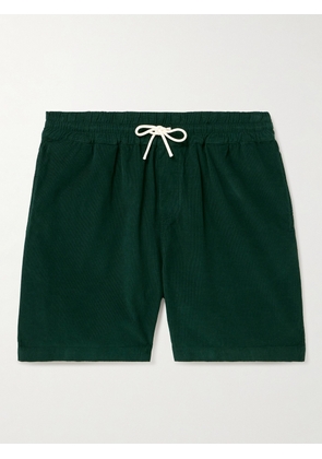 Portuguese Flannel - Straight-Leg Cotton-Corduroy Drawstring Shorts - Men - Green - XS
