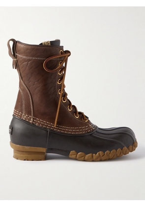 Visvim - Decoy-Folk Rubber-Trimmed Leather Duck Boots - Men - Brown - US 8